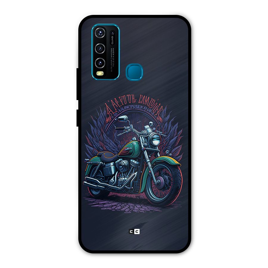 Vintage Desi Bike Metal Back Case for Vivo Y30