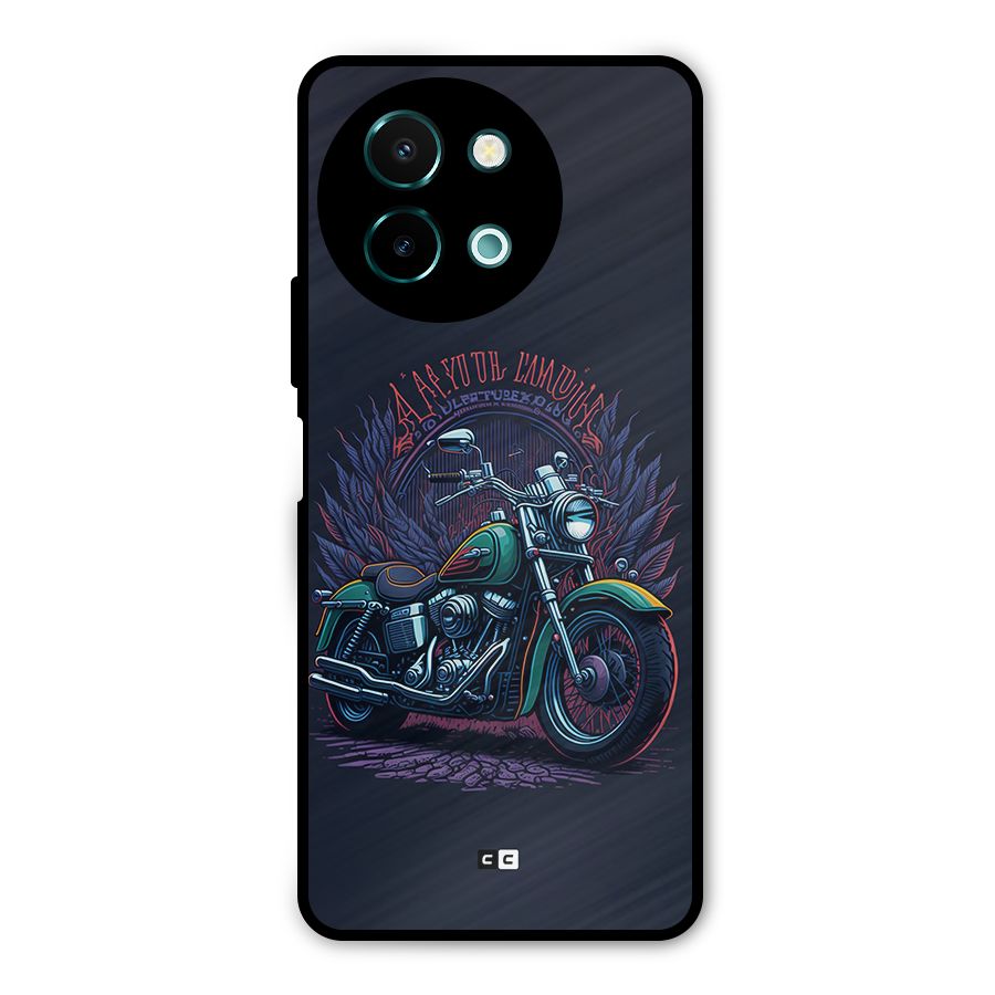 Vintage Desi Bike Metal Back Case for Vivo Y58