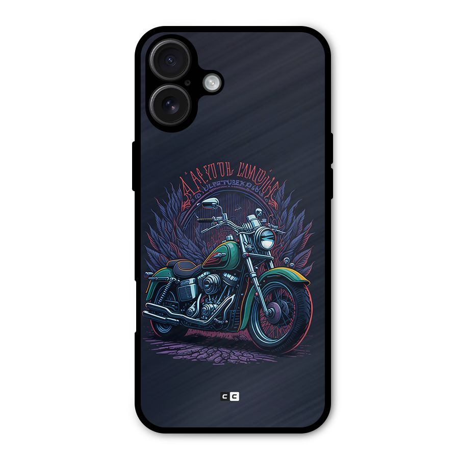 Vintage Desi Bike Metal Back Case for iPhone 16 Plus
