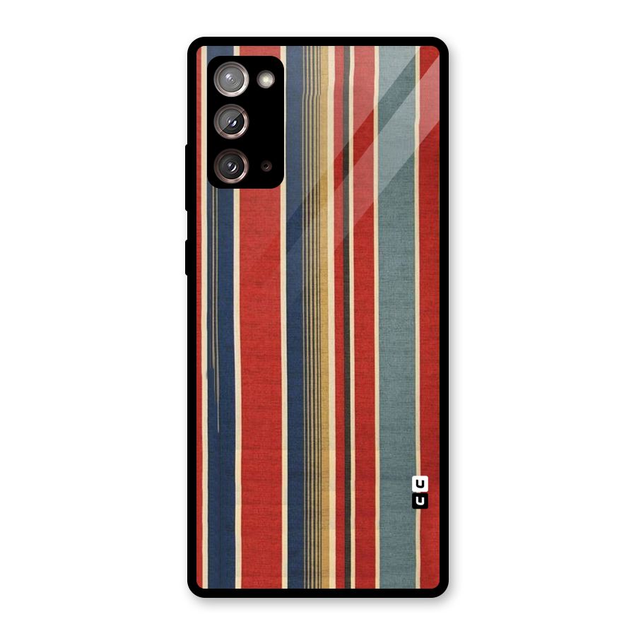 Vintage Disort Stripes Glass Back Case for Galaxy Note 20