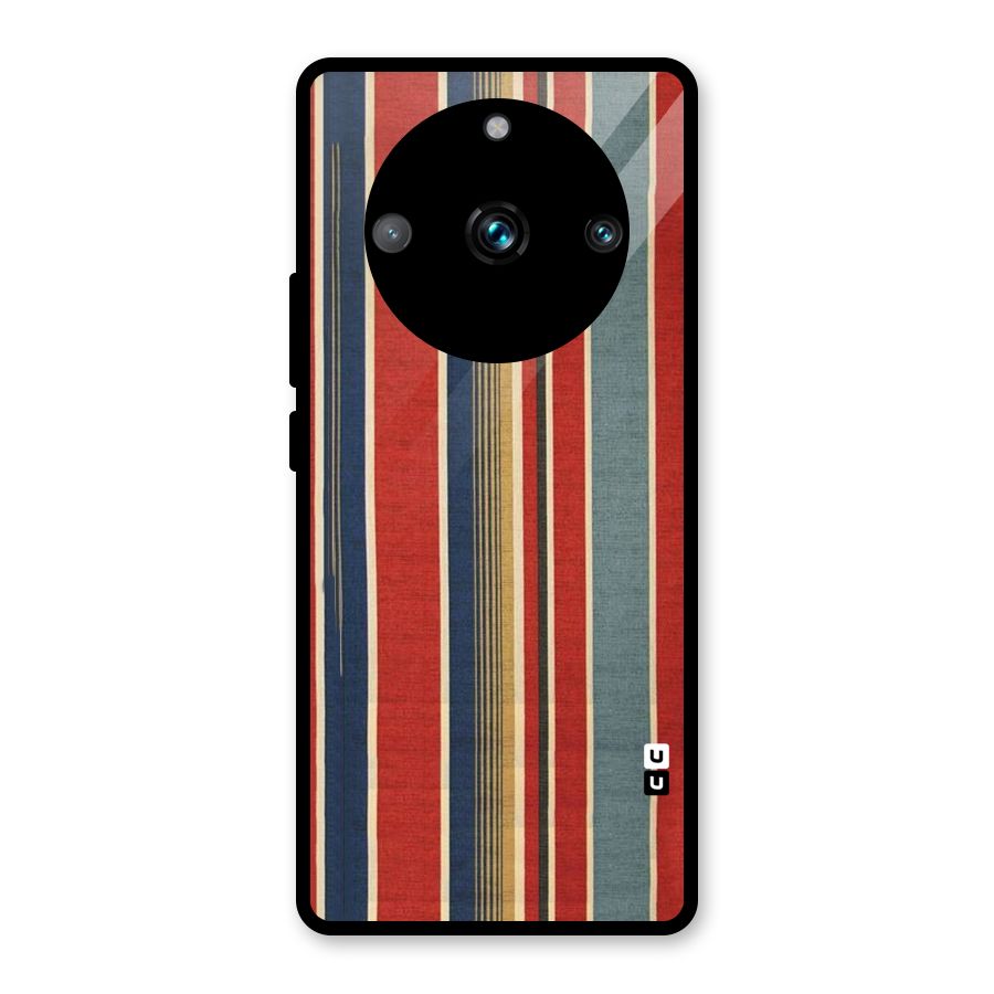 Vintage Disort Stripes Glass Back Case for Realme 11 Pro Plus