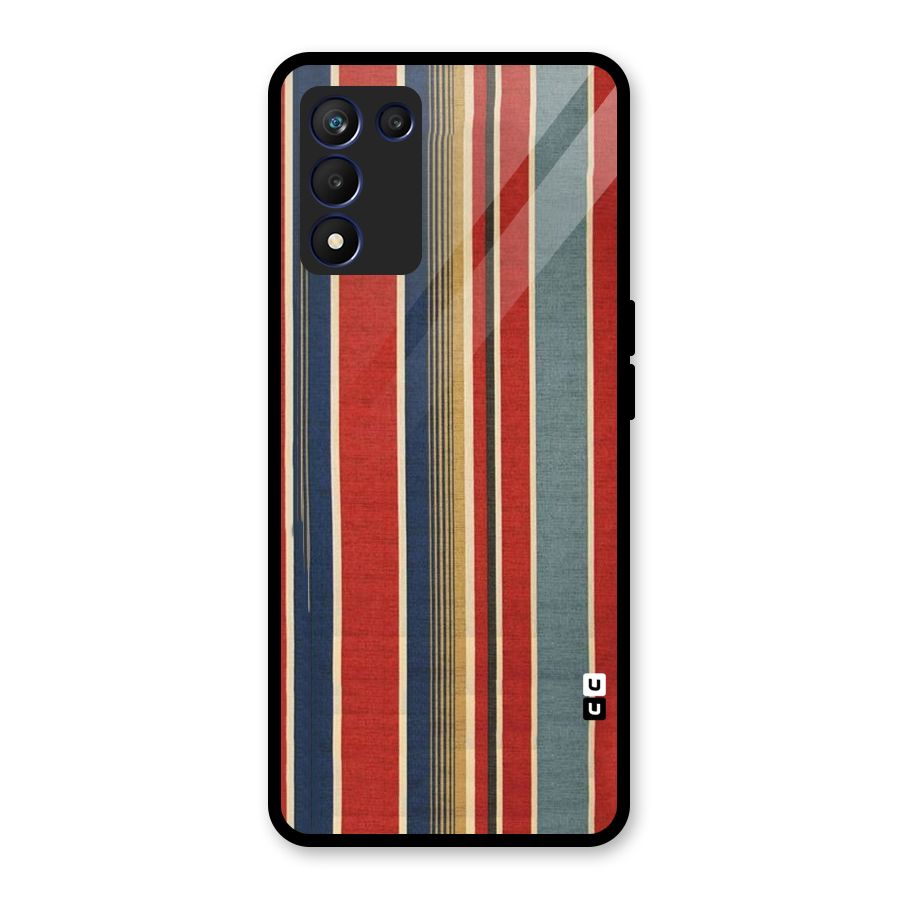 Vintage Disort Stripes Glass Back Case for Realme 9 5G Speed