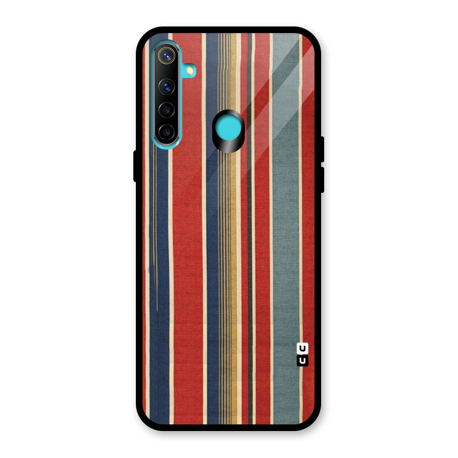 Vintage Disort Stripes Glass Back Case for Realme Narzo 10
