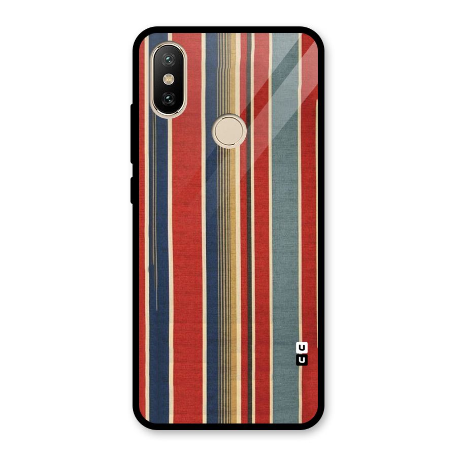 Vintage Disort Stripes Glass Back Case for Redmi A2