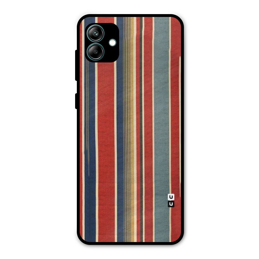 Vintage Disort Stripes Metal Back Case for Galaxy A04