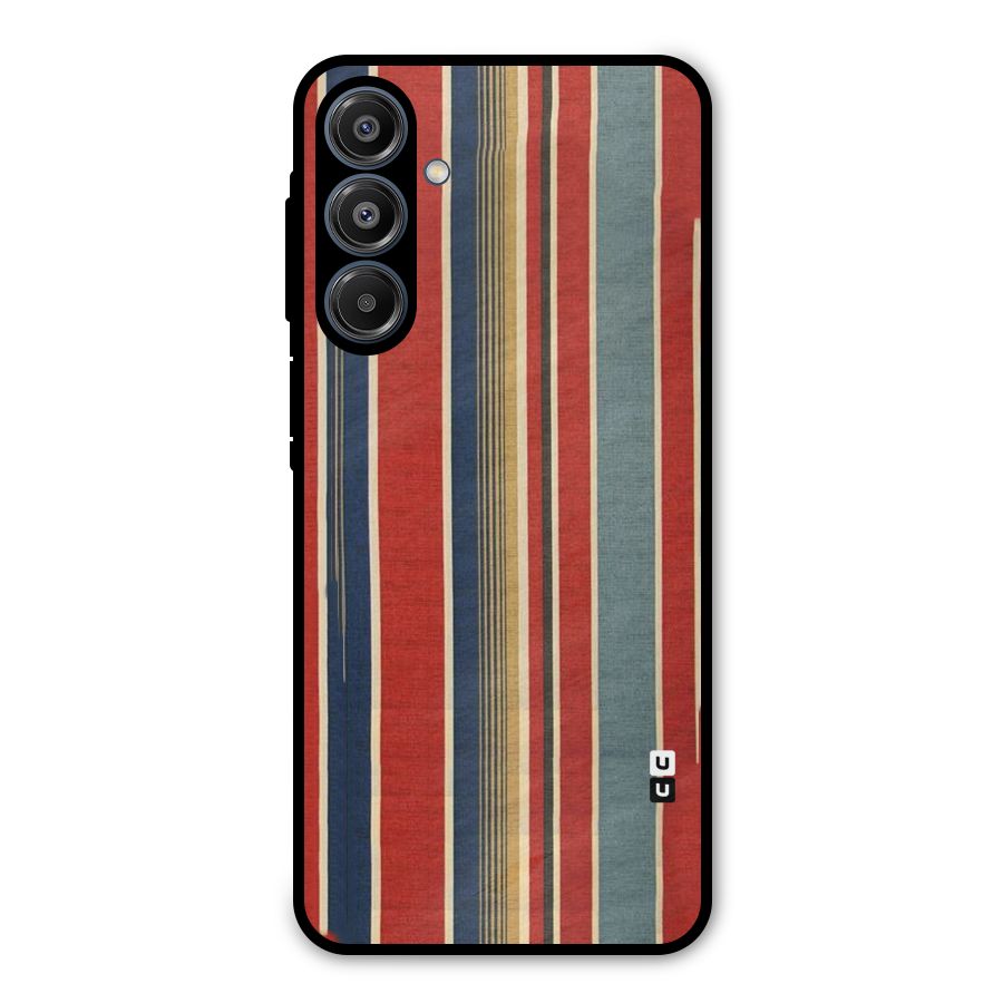 Vintage Disort Stripes Metal Back Case for Galaxy A16 5G