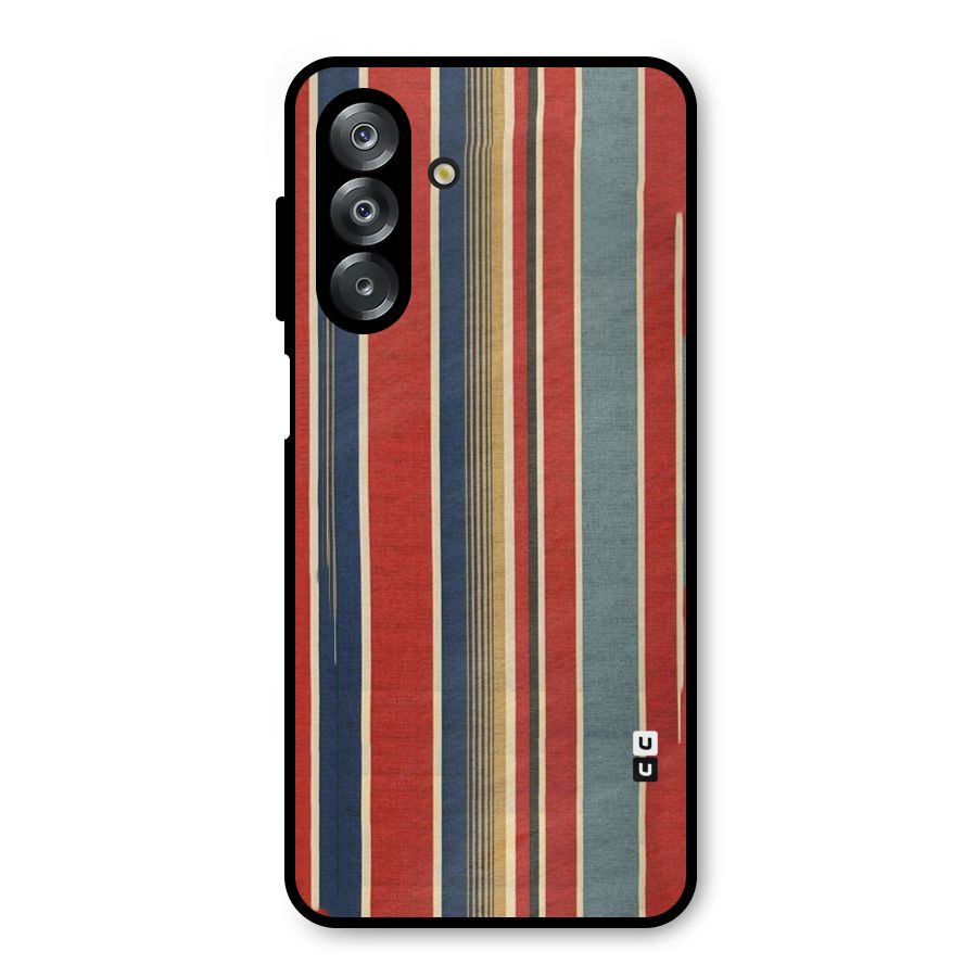 Vintage Disort Stripes Metal Back Case for Galaxy A26