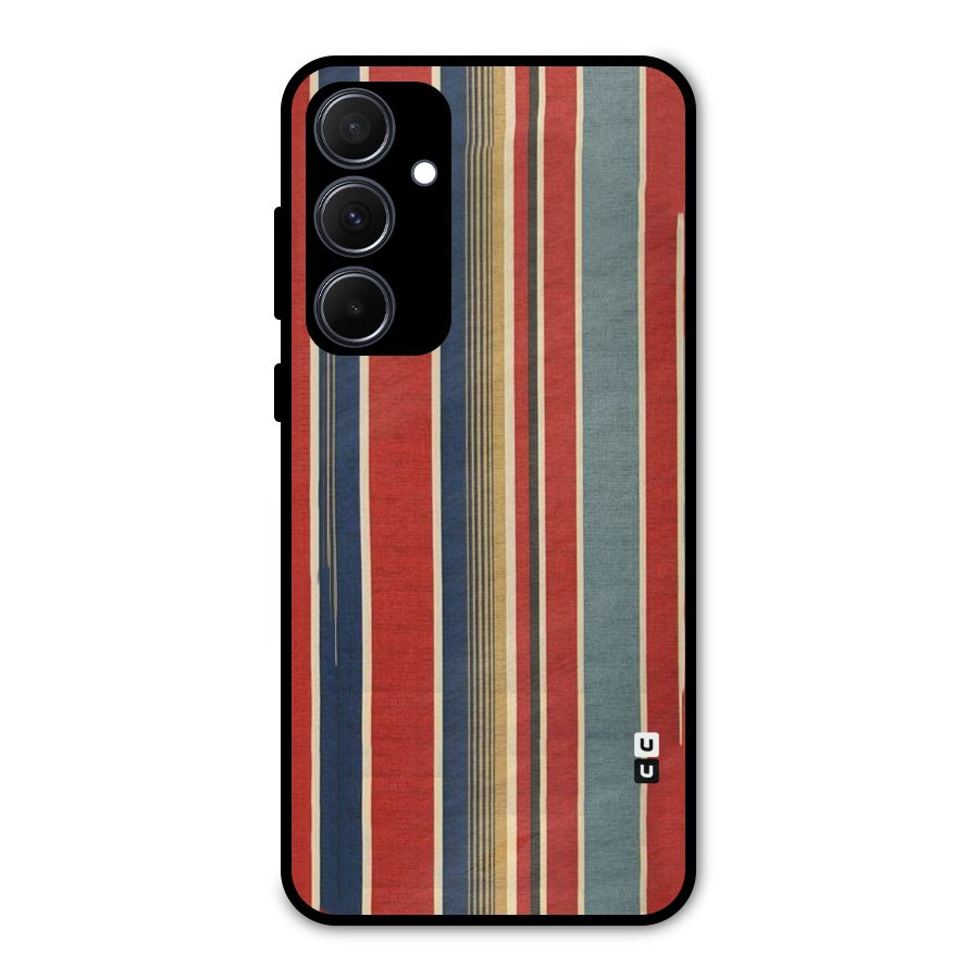Vintage Disort Stripes Metal Back Case for Galaxy A35