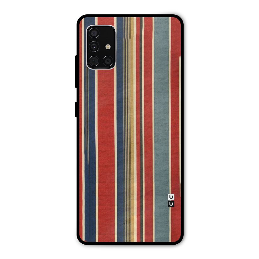 Vintage Disort Stripes Metal Back Case for Galaxy A51