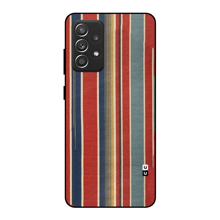 Vintage Disort Stripes Metal Back Case for Galaxy A52s 5G