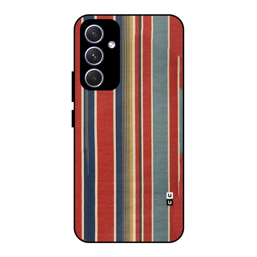 Vintage Disort Stripes Metal Back Case for Galaxy A54