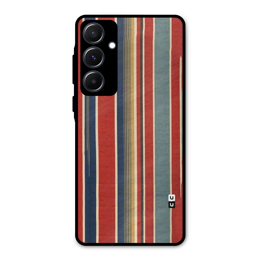 Vintage Disort Stripes Metal Back Case for Galaxy A55