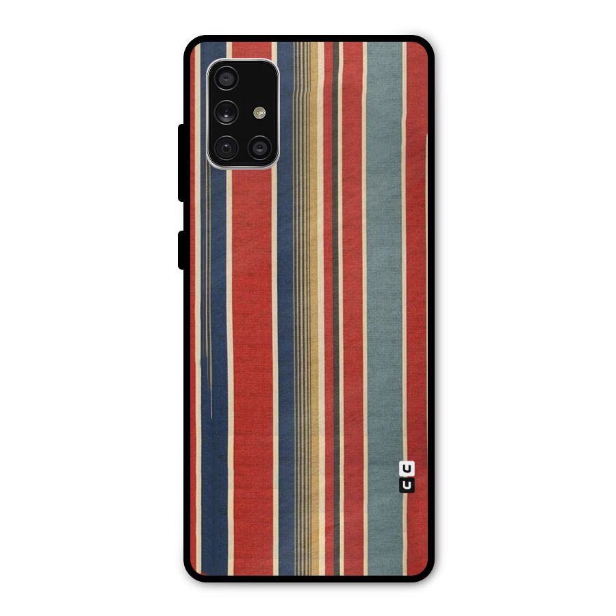 Vintage Disort Stripes Metal Back Case for Galaxy A71