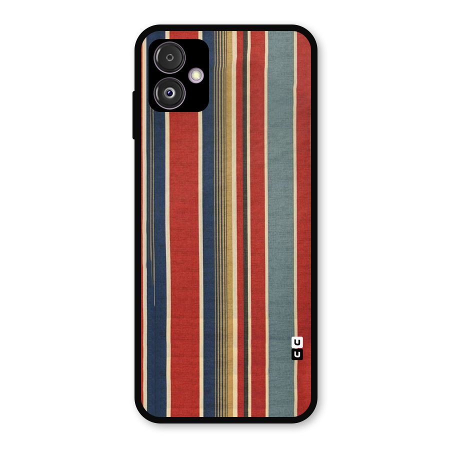 Vintage Disort Stripes Metal Back Case for Galaxy F14