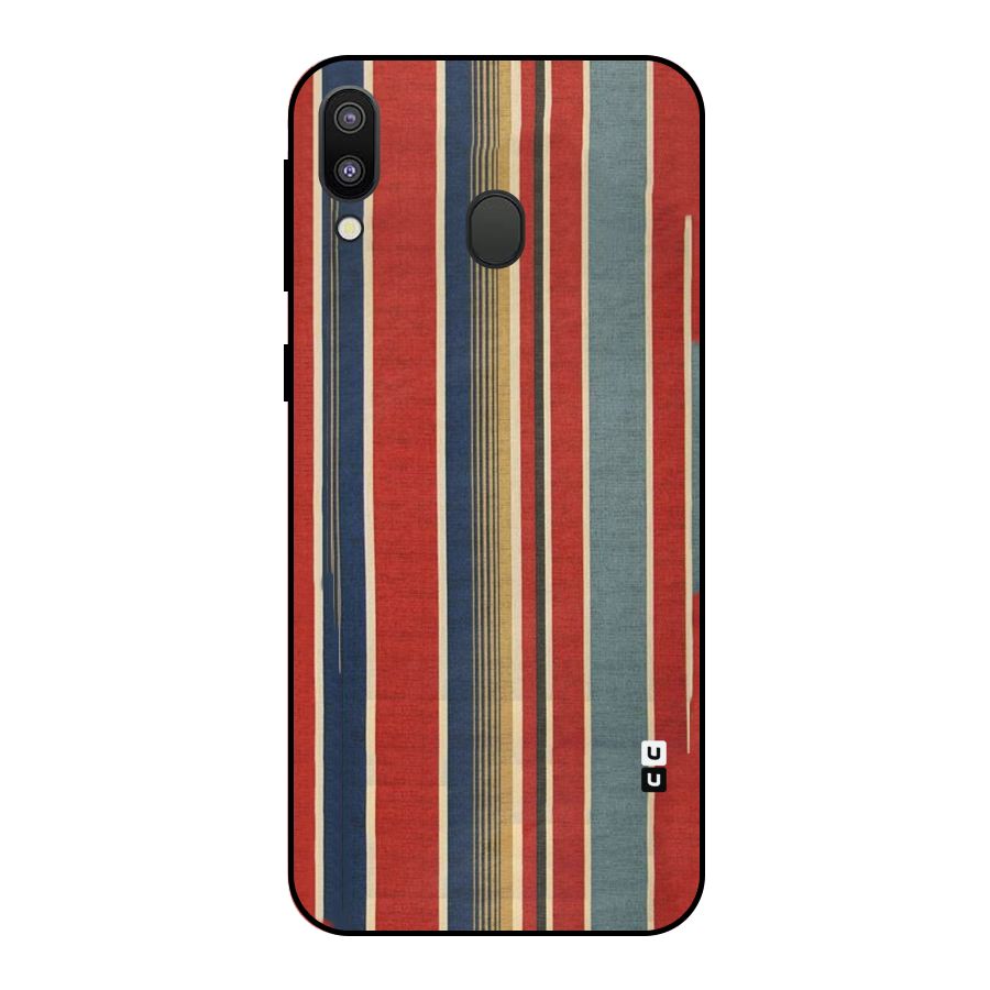 Vintage Disort Stripes Metal Back Case for Galaxy M20