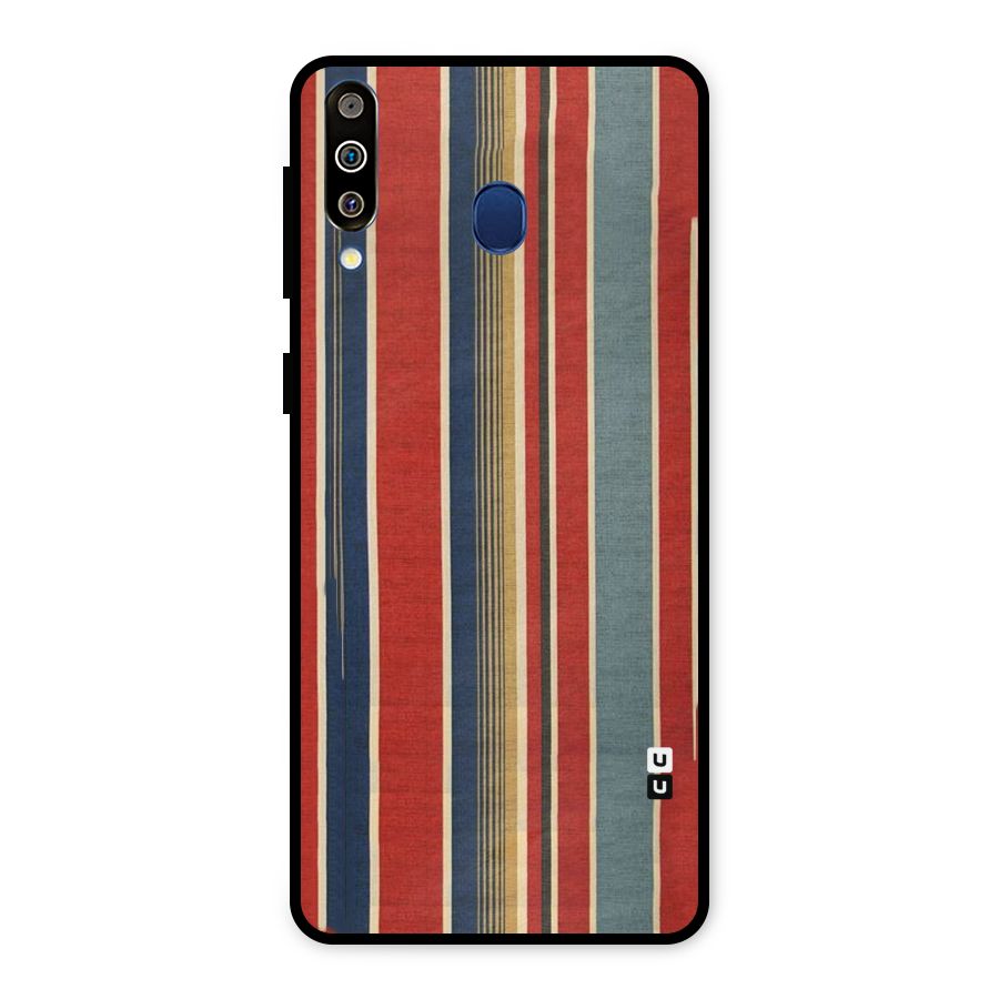 Vintage Disort Stripes Metal Back Case for Galaxy M30