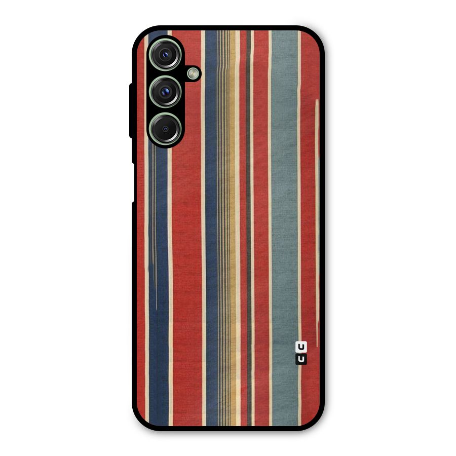 Vintage Disort Stripes Metal Back Case for Galaxy M34