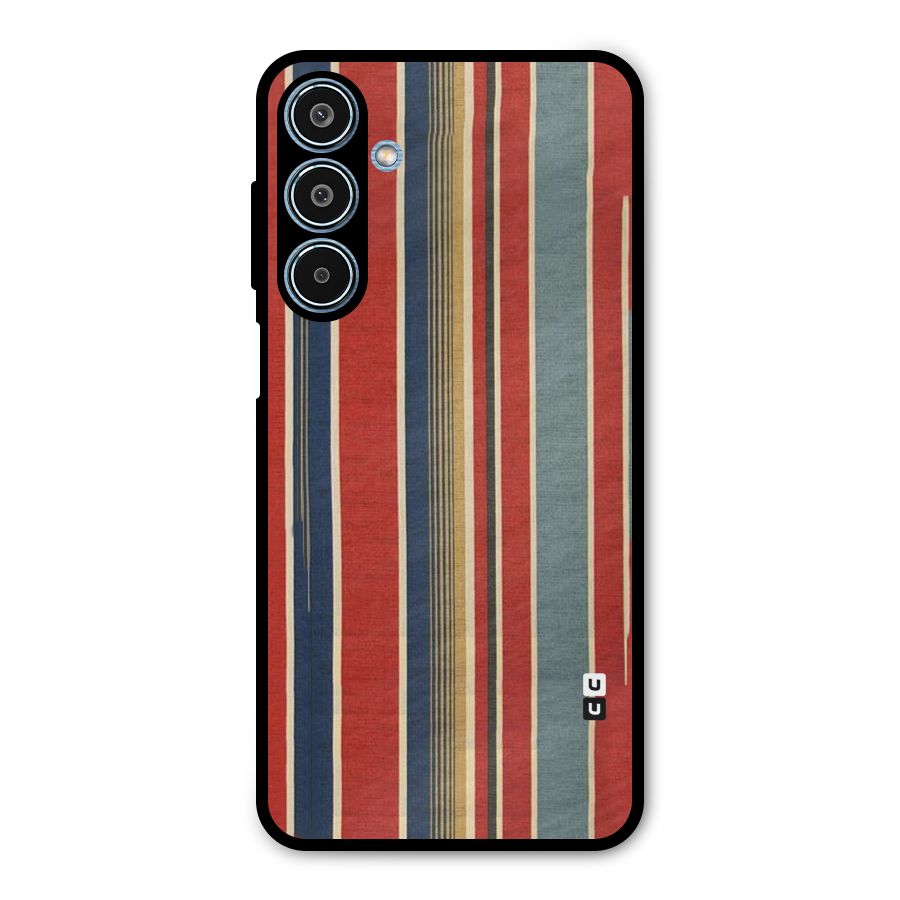 Vintage Disort Stripes Metal Back Case for Galaxy M35
