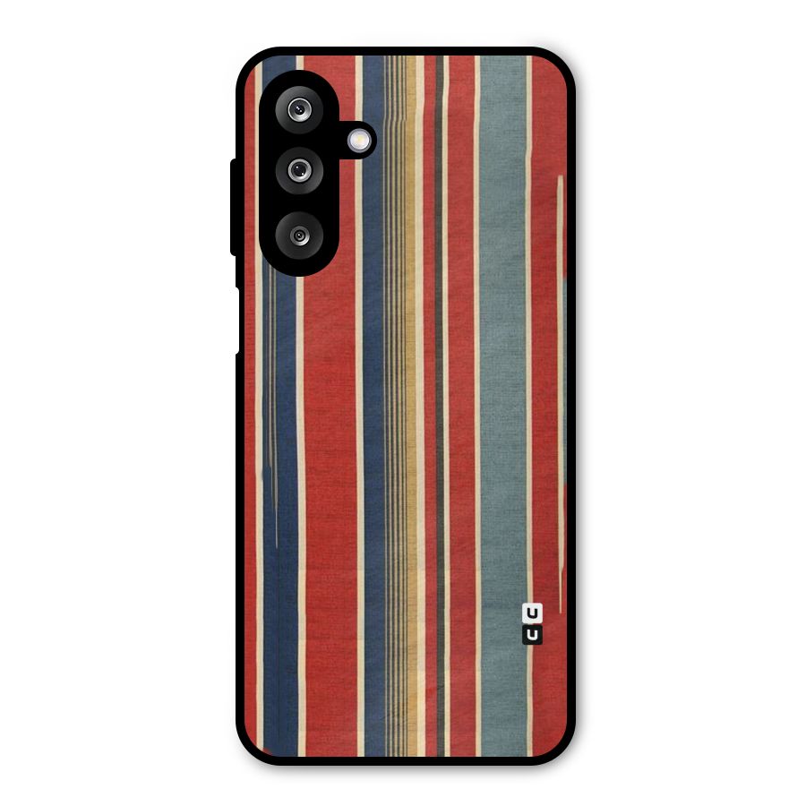 Vintage Disort Stripes Metal Back Case for Galaxy M36