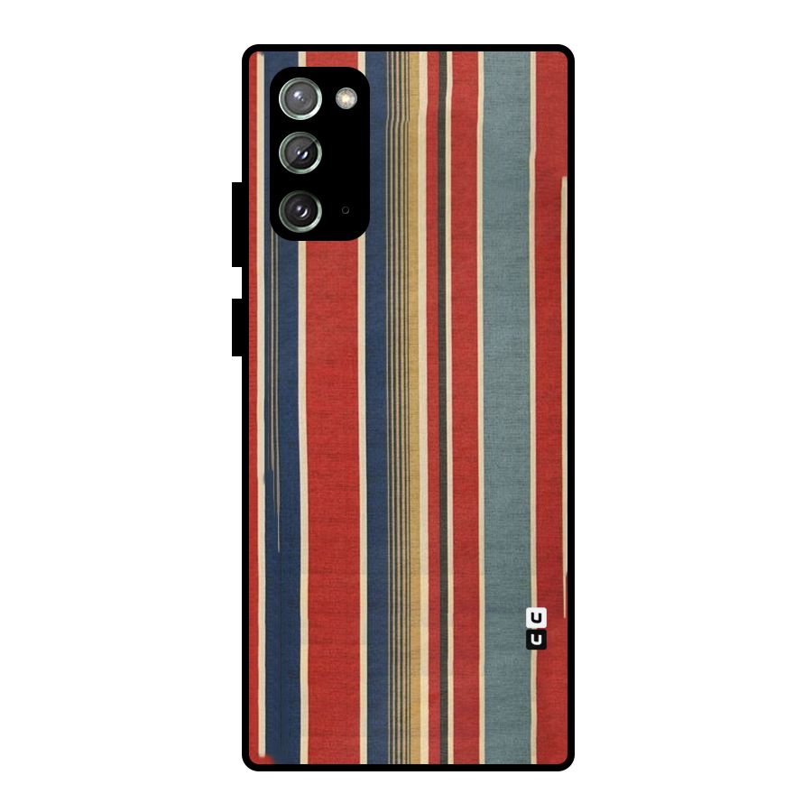 Vintage Disort Stripes Metal Back Case for Galaxy Note 20