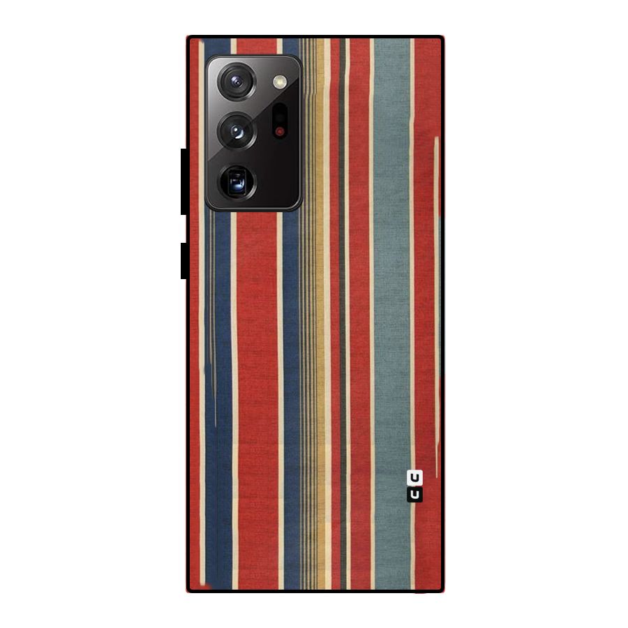 Vintage Disort Stripes Metal Back Case for Galaxy Note 20 Ultra