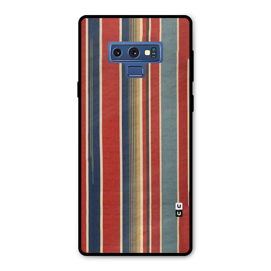 Vintage Disort Stripes Metal Back Case for Galaxy Note 9
