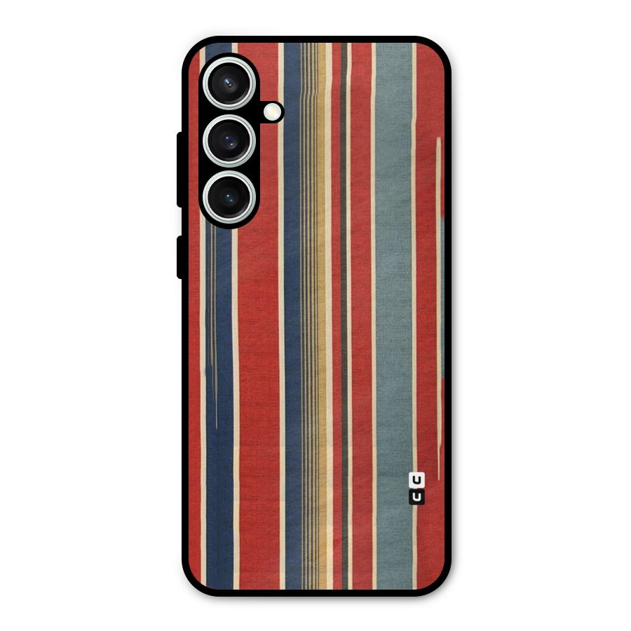 Vintage Disort Stripes Metal Back Case for Galaxy S23 FE