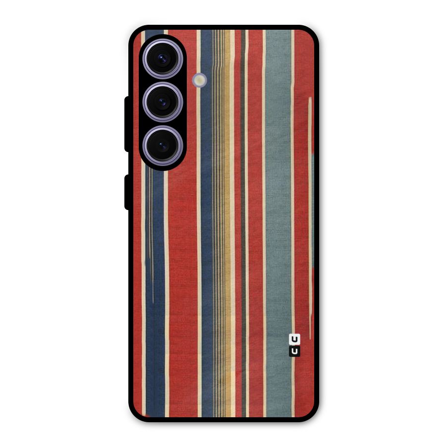 Vintage Disort Stripes Metal Back Case for Galaxy S24