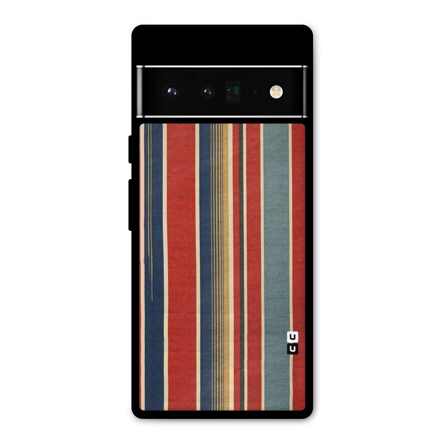 Vintage Disort Stripes Metal Back Case for Google Pixel 6 Pro