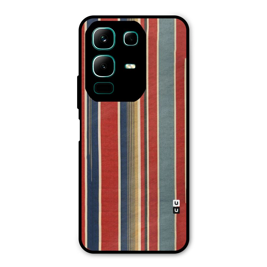 Vintage Disort Stripes Metal Back Case for Infinix Note 50x