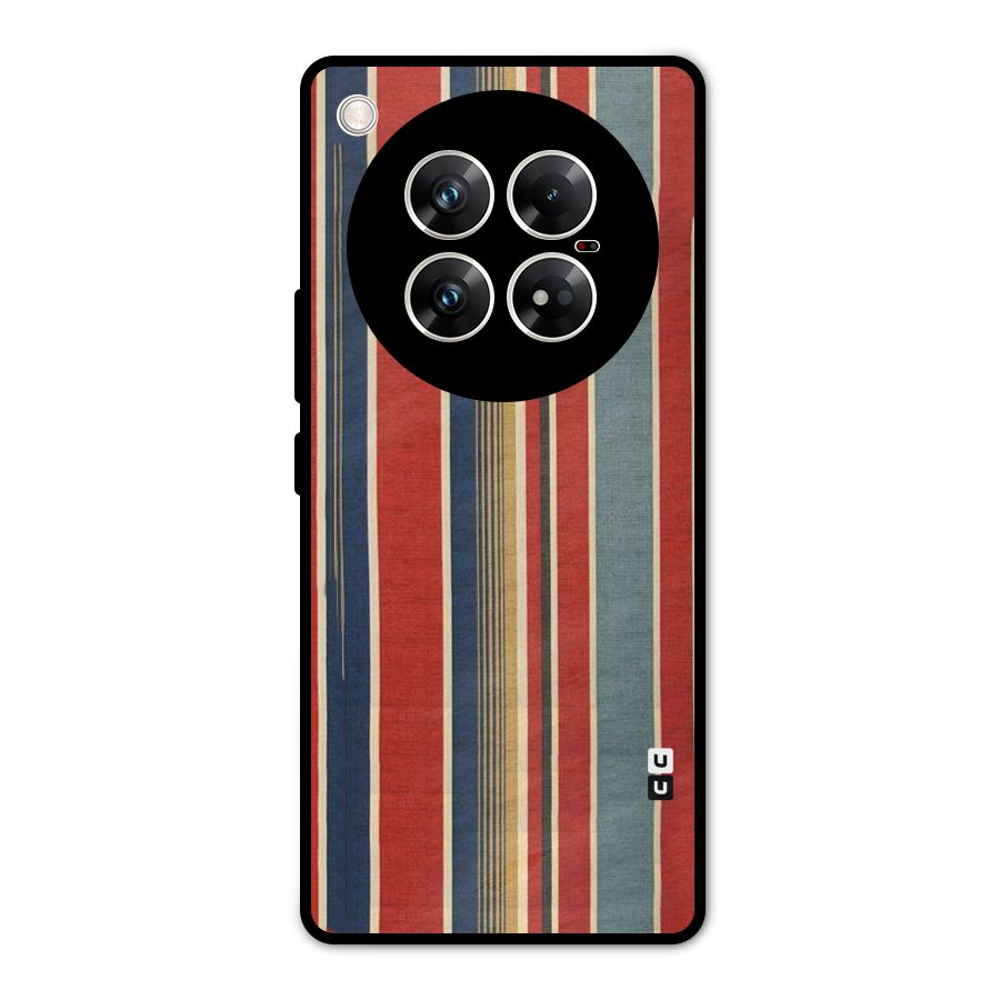 Vintage Disort Stripes Metal Back Case for Infinix Zero 40 5G