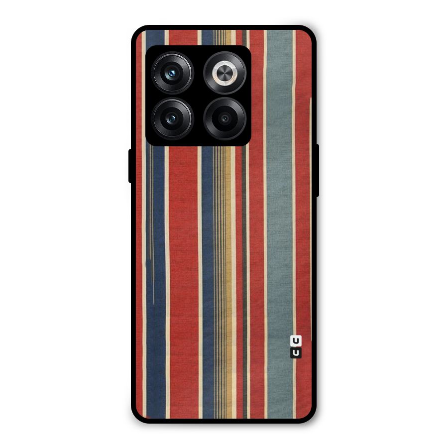 Vintage Disort Stripes Metal Back Case for OnePlus 10T