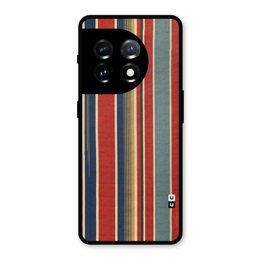 Vintage Disort Stripes Metal Back Case for OnePlus 11
