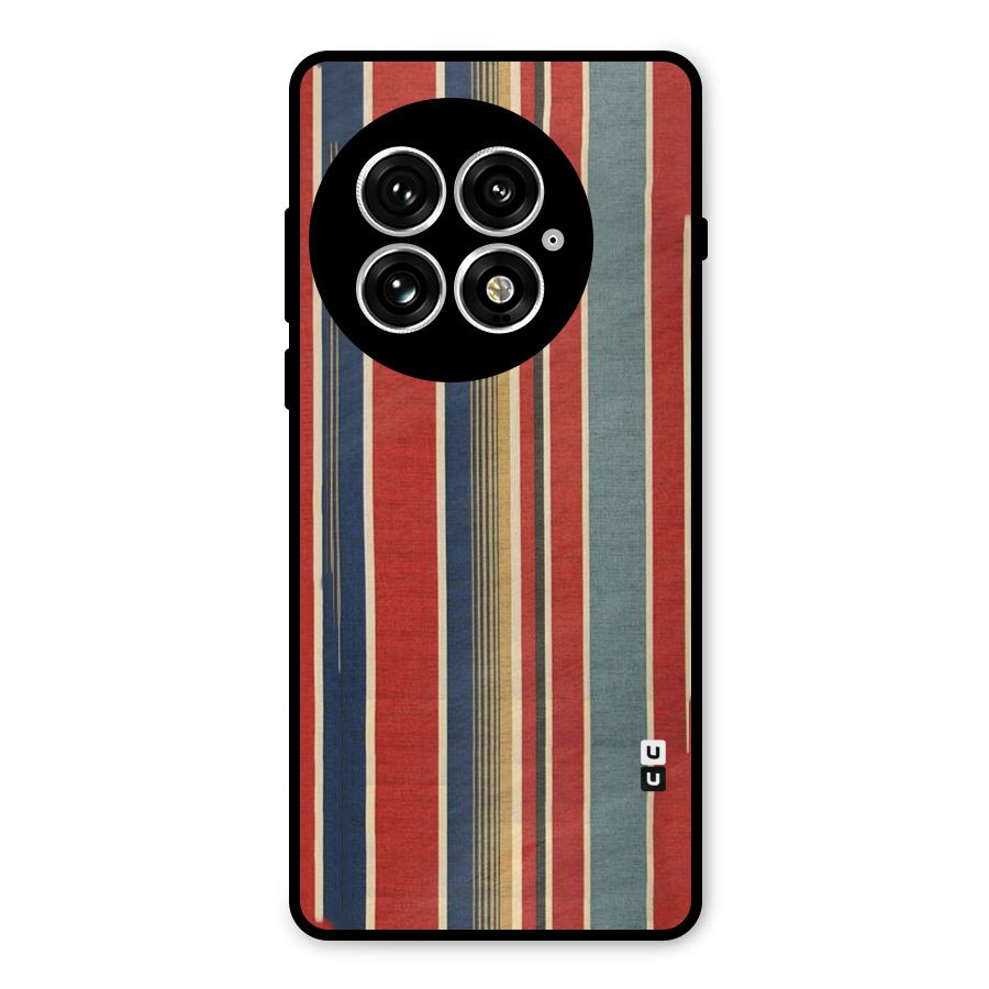 Vintage Disort Stripes Metal Back Case for OnePlus 13