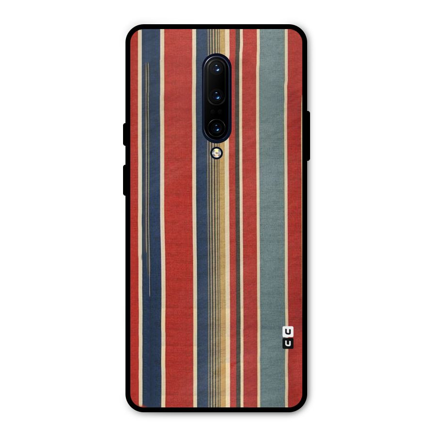 Vintage Disort Stripes Metal Back Case for OnePlus 7 Pro