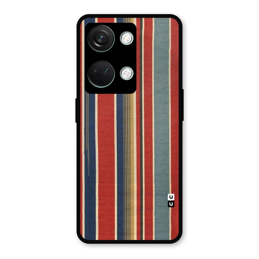 Vintage Disort Stripes Metal Back Case for OnePlus Nord 3