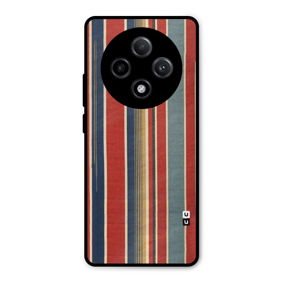 Vintage Disort Stripes Metal Back Case for Oppo F27 Pro Plus