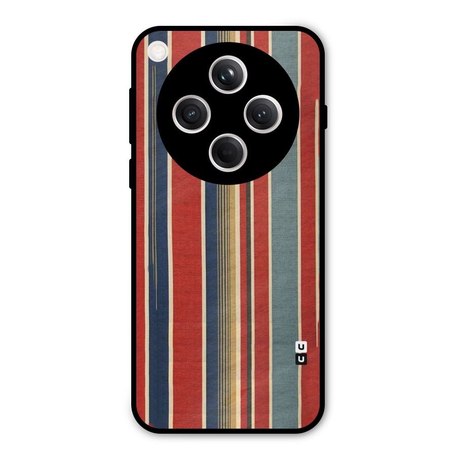 Vintage Disort Stripes Metal Back Case for Oppo Find X8