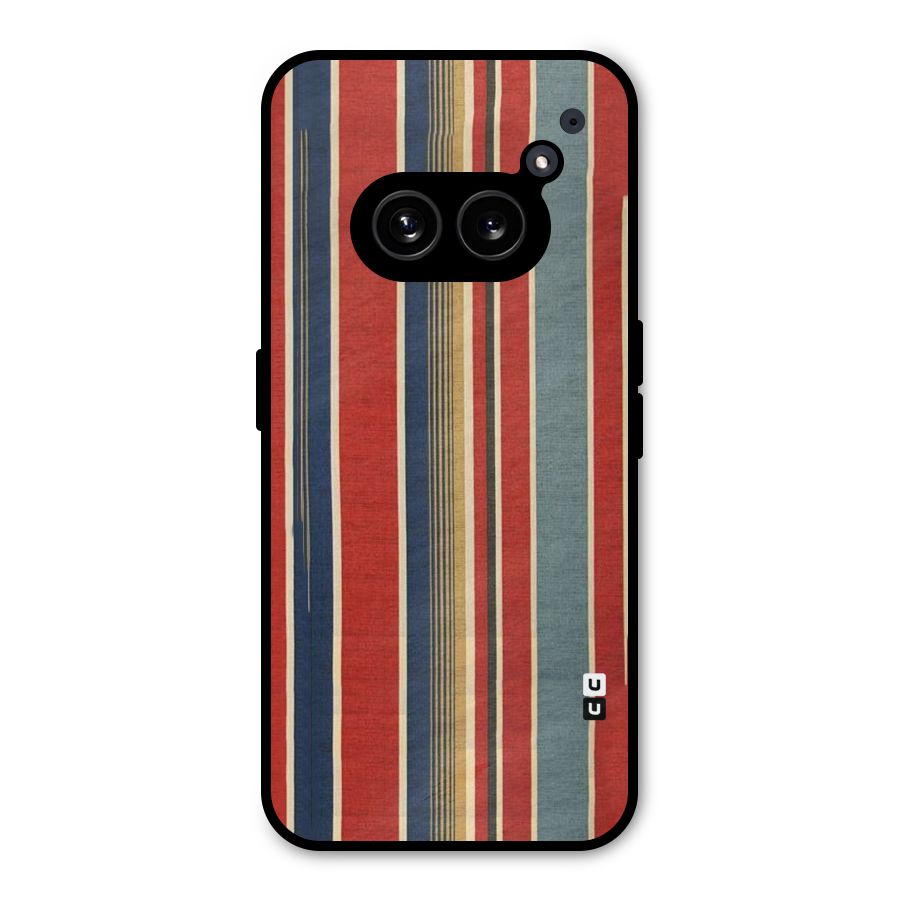 Vintage Disort Stripes Metal Back Case for Nothing Phone 2a