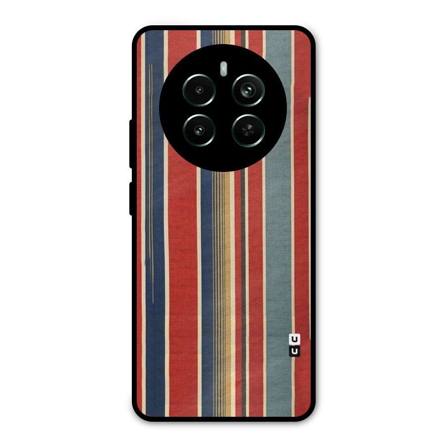 Vintage Disort Stripes Metal Back Case for Realme Narzo 70 Pro