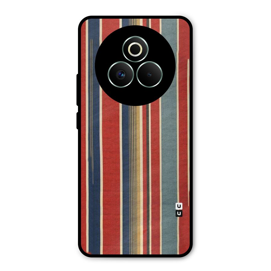 Vintage Disort Stripes Metal Back Case for Realme P3 Pro