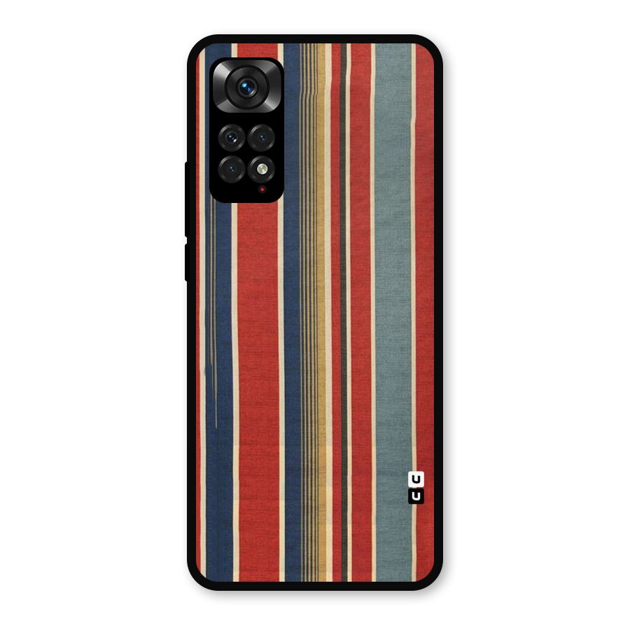 Vintage Disort Stripes Metal Back Case for Redmi Note 11s