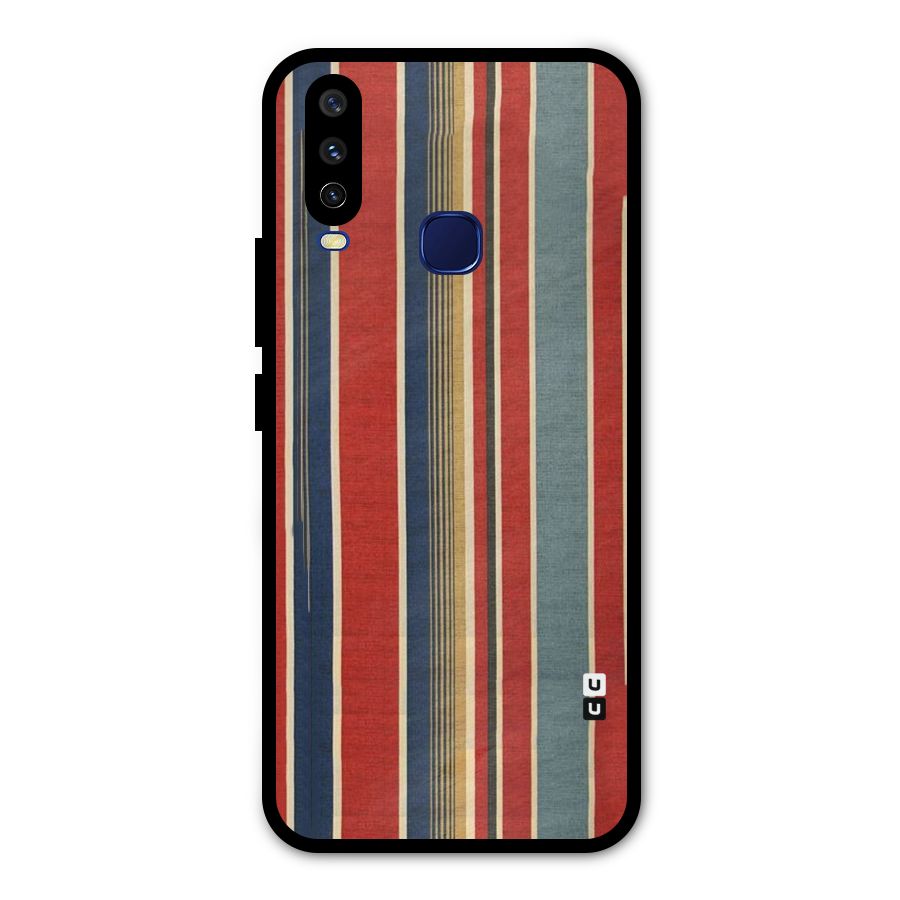 Vintage Disort Stripes Metal Back Case for Vivo V17