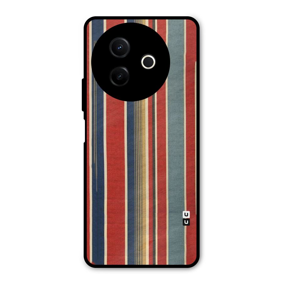 Vintage Disort Stripes Metal Back Case for Vivo Y39