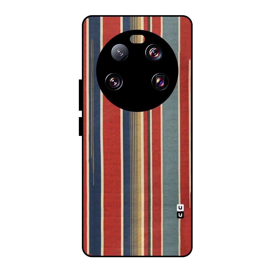 Vintage Disort Stripes Metal Back Case for Xiaomi 13 Ultra