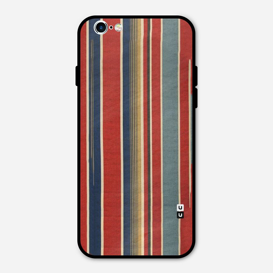 Vintage Disort Stripes Metal Back Case for iPhone 6 6s