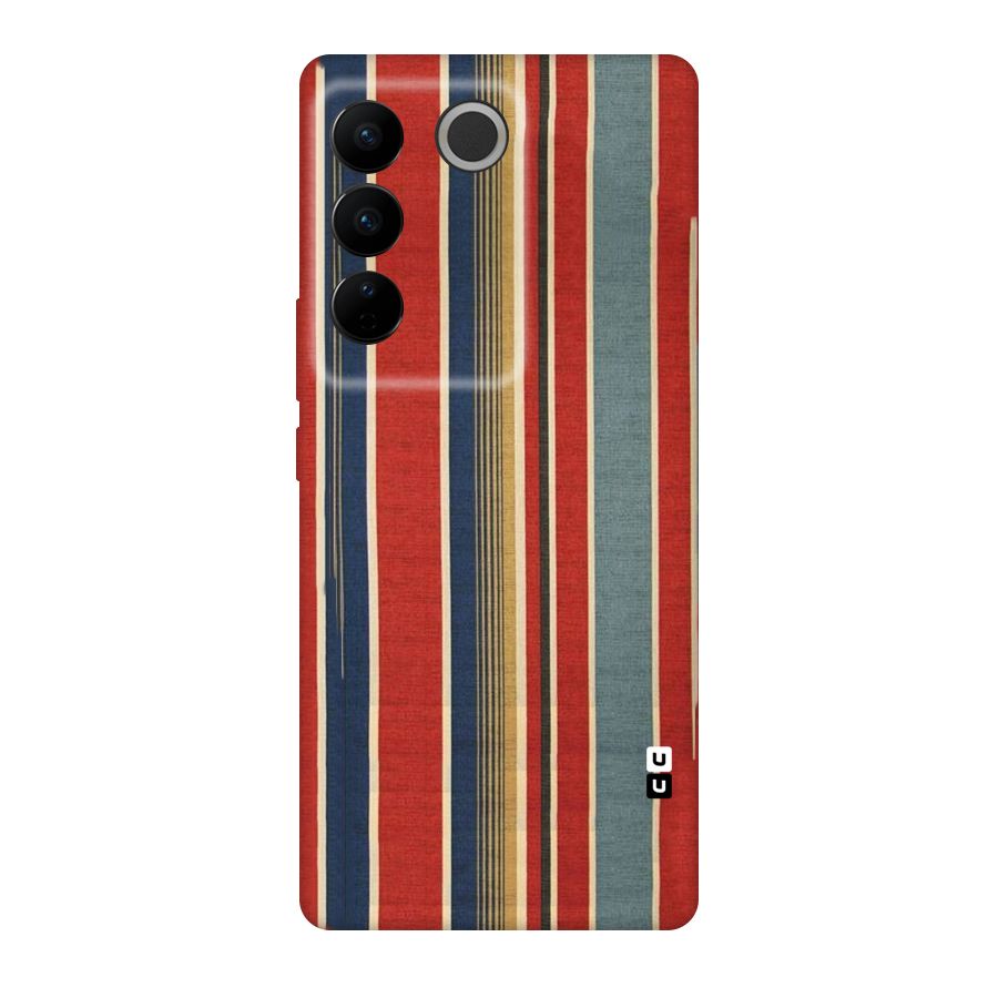 Vintage Disort Stripes Original Polycarbonate Back Case for Vivo V27