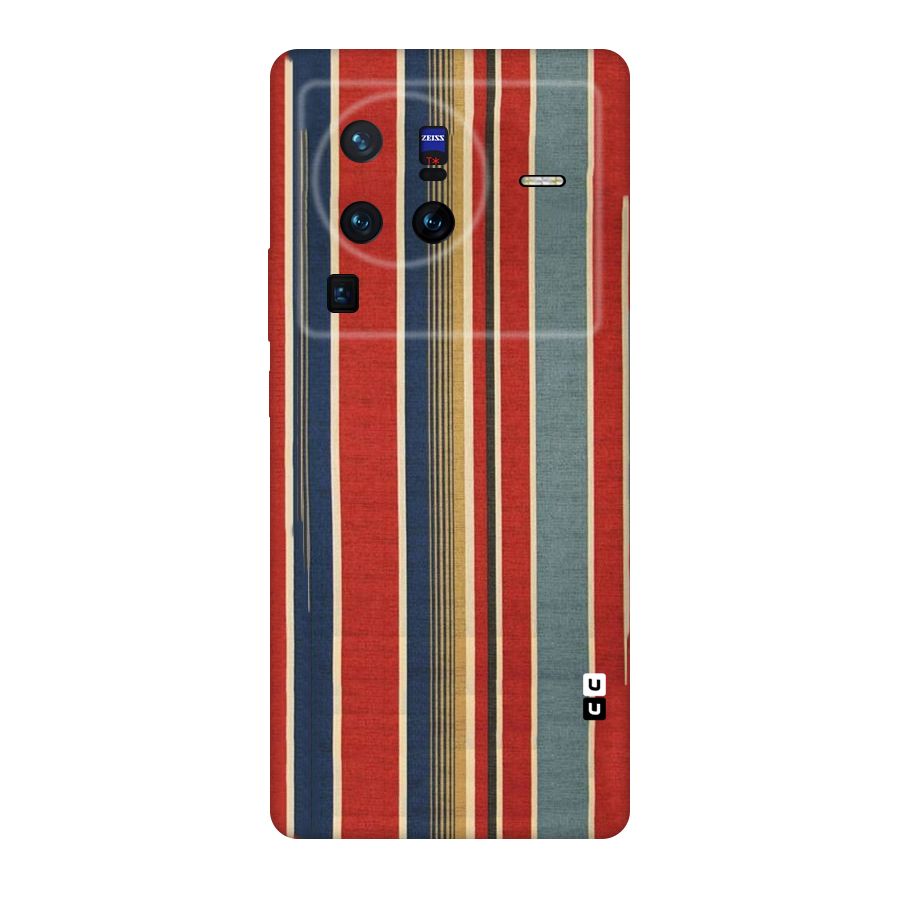 Vintage Disort Stripes Original Polycarbonate Back Case for Vivo X80