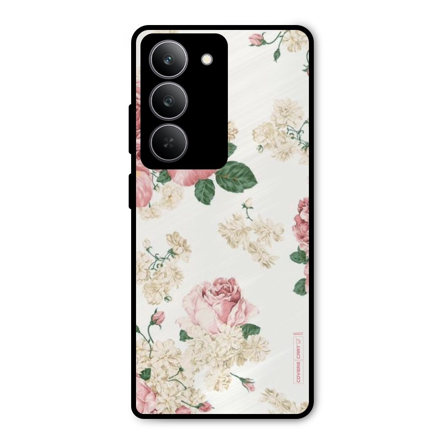 Vintage Floral Pattern Metal Back Case for Realme P3x
