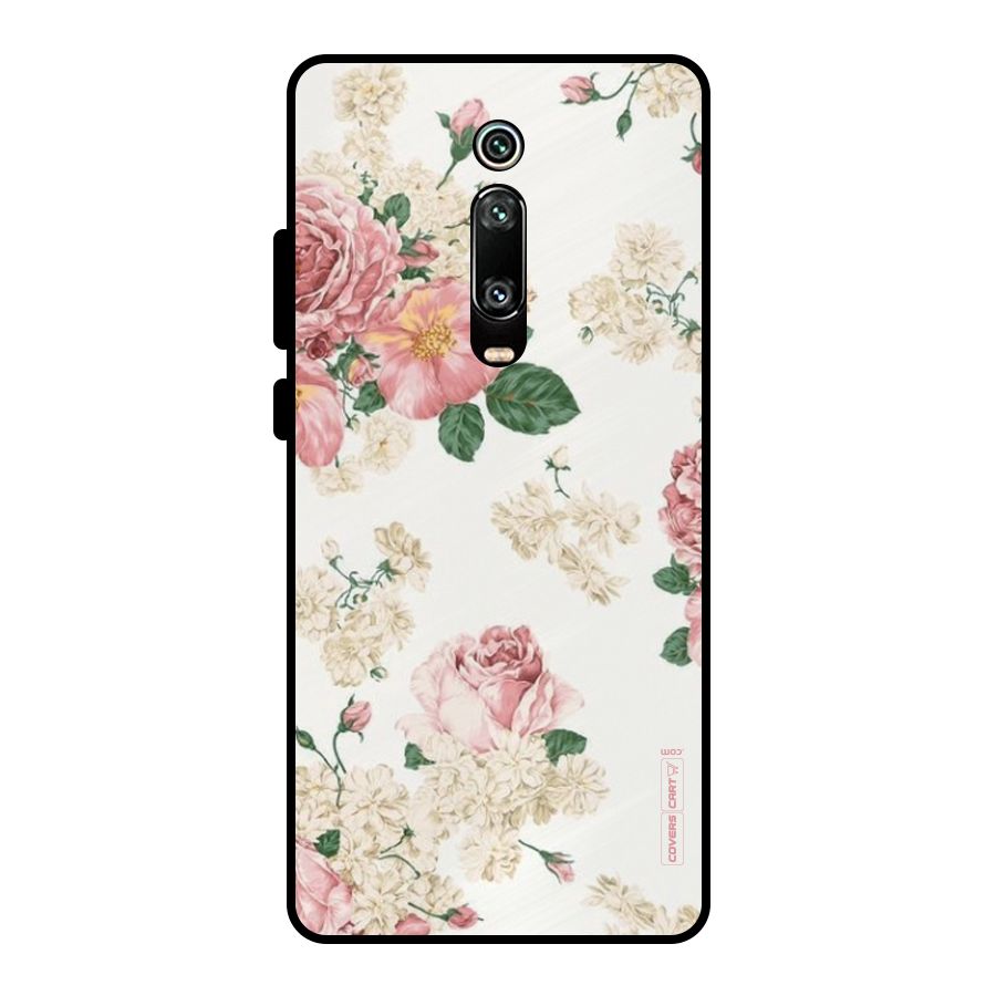 Vintage Floral Pattern Metal Back Case for Redmi K20